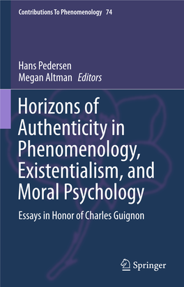 Horizons of Authenticity in Phenomenology, Existentialism