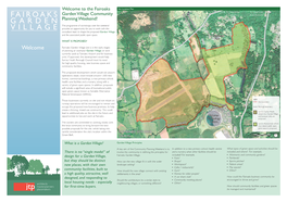 Fairoaks Garden Village Ltd Is in the Early Stages of Planning an Exemplar Garden Village on Land Currently Used As Fairoaks Airport and for Business Units