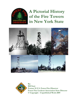 A Pictorial History of the Fire Towers in New York State