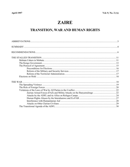 Transition, War and Human Rights