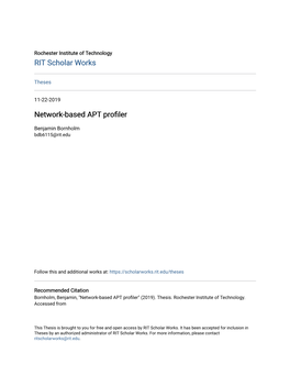 Network-Based APT Profiler