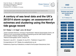 Extreme Sea Levels and Clustering at Newlyn