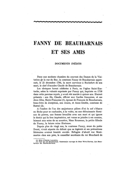 Fanny De Beauharnais Et Ses Amis