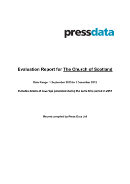 Evaluation Report for the Church of Scotland
