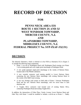 Record of Decision