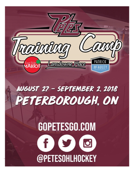 Peterborough Petes 2018 Training Camp