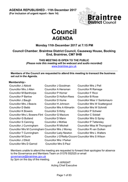 Council AGENDA