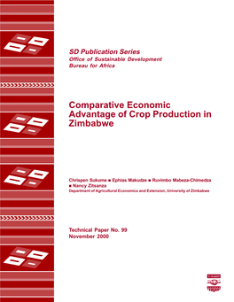 Comparative Economic Advantage of Crop Production in Zimbabwe