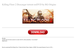 Killing Floor 2 Descargar Torrent Nodvd by RG Origins