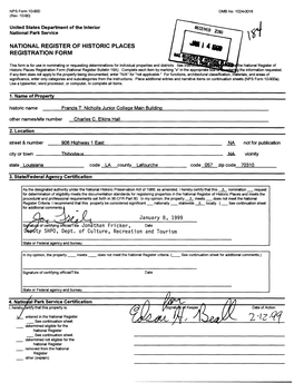 National Register of Historic Places Registration Form Q