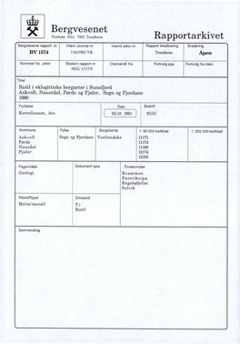 Bergvesenet Rapportarkivet