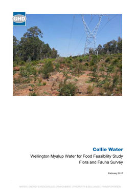 Collie Water Wellington Myalup Water for Food Feasibility Study Flora and Fauna Survey