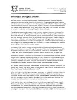 Stephen Wiltshire Info Sheet