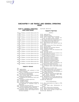 Subchapter F—Air Traffic and General Operating Rules