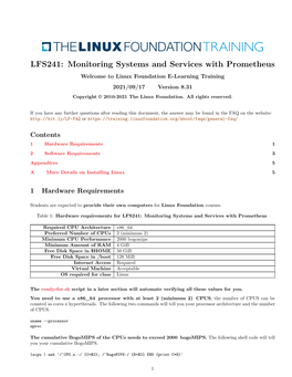 LFS241: Monitoring Systems and Services with Prometheus