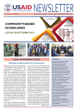 Community-Based Scorecards Local Elections 2015