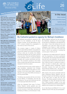 Ely Cathedral Packed to Capacity for Bishop's Installation