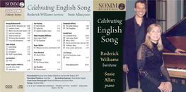 English Song Céleste Series Roderick Williams Baritone Susie Allan Piano