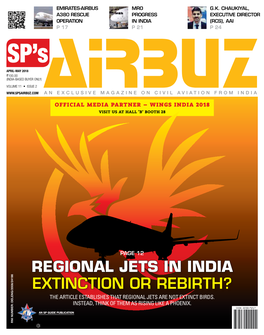 Regional Jets in India Extinction Or Rebirth? the Article Establishes That Regional Jets Are Not Extinct Birds