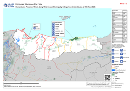 Honduras: Hurricane Eta / Iota MA122 V2 Humanitarian Presence: Who Is Doing What in Each Municipality in Department Atlántida (As at 19Th Nov 2020)