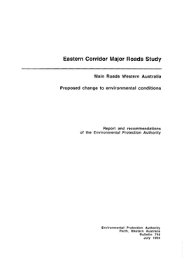 Eastern Corridor Major Roads Study