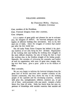 AITUC 30Th Session General Report Jamshedpur, 13-17 October 1976