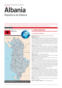 Ficha De País: Albania