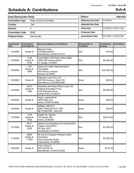 Schedule A: Contributions Sch-A