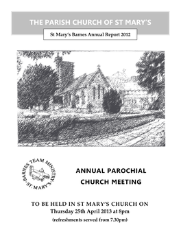 St Mary's Barnes Annual Report 2012