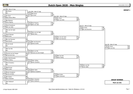 Dutch Open 2020 - Men Singles 02-02-2020 17:51:16