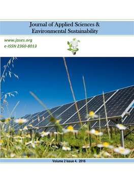 | Journal of Applied Sciences & Environmental Sustainability