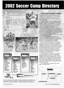 2002 Soccer Camp Directory