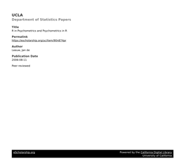 Department of Statistics Papers