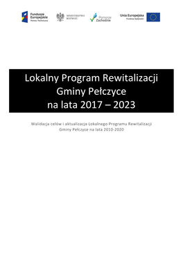 Lokalny Program Rewitalizacji Gminy Pełczyce