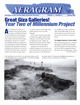 Great Giza Galleries! Year Two of Millennium Project