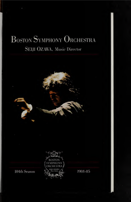 Boston Symphony Orchestra Concert Programs, Season 104, 1984