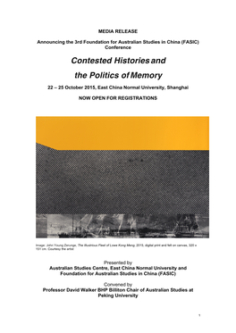 Contested Historiesand the Politics Ofmemory