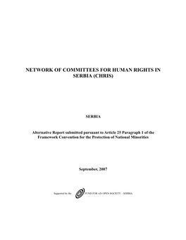 Network of Committees for Human Rights in Serbia (Chris)