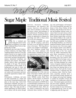 Sugar Maple Traditional Music Festival