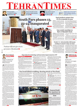 South Pars Phases 13, 22-24 Inaugurated