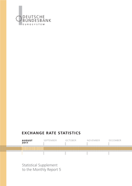 Exchange Rate Statistics August September October November December 2011