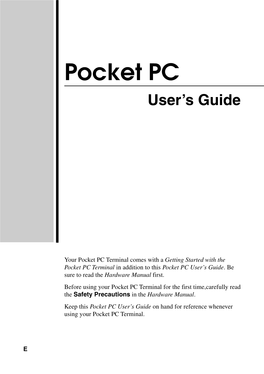 Pocket PC User’S Guide