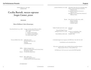 Cecilia Bartoli, Mezzo-Soprano Me Voglio Fa ’Na Casa, from Soirées D’Automne À Sergio Ciomei, Piano L’Infrascati (1837)