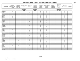 REQUIRED TRIBAL CONSULTATION by TENNESSEE COUNTY Page 1