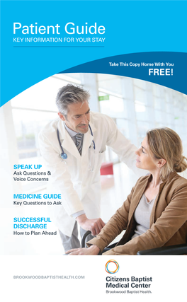 Patient Guide KEY INFORMATION for YOUR STAY