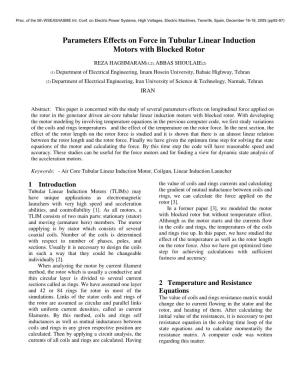 Parameters Effects on Force in Tubular Linear Induction Motors with Blocked Rotor