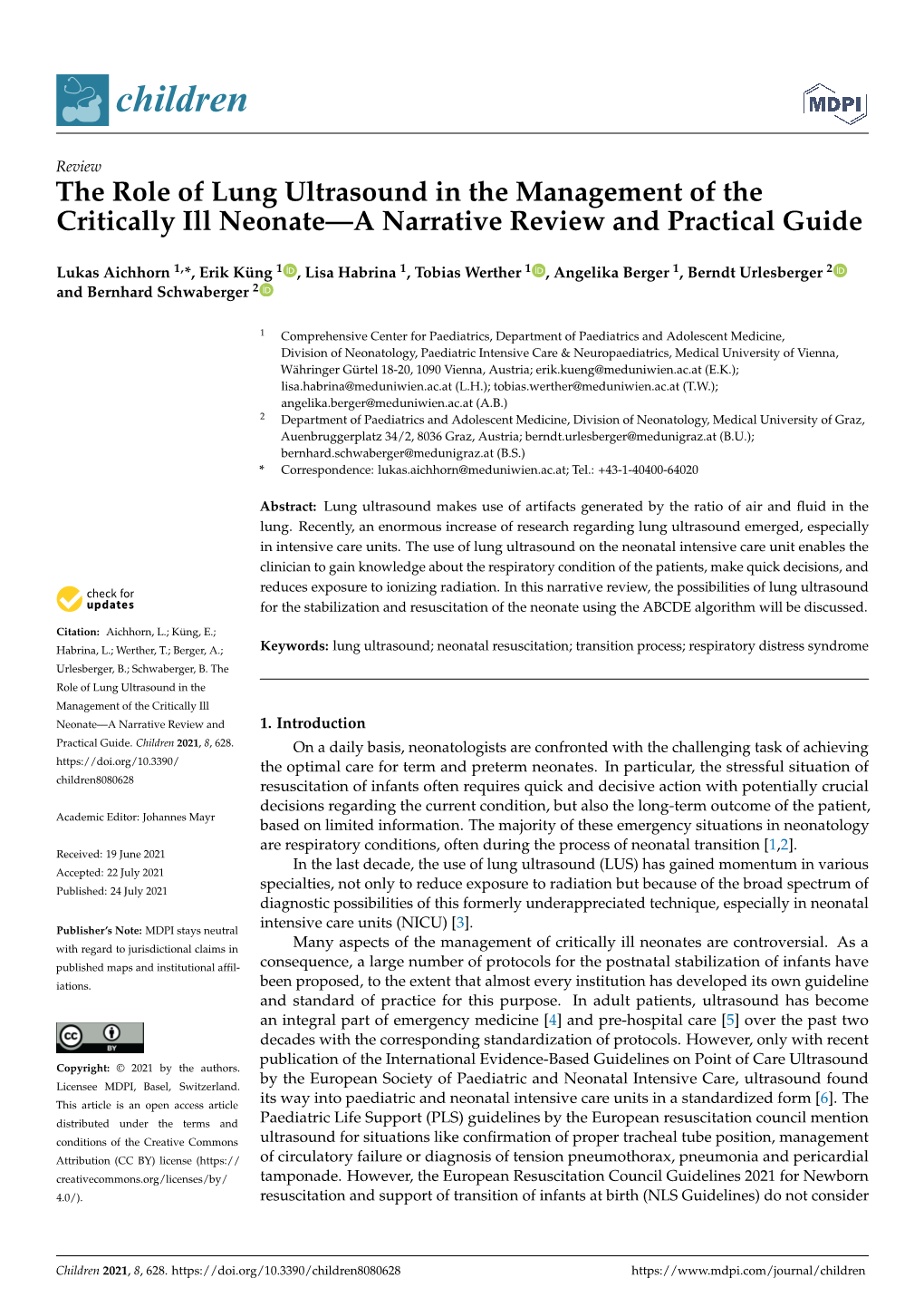 The Role of Lung Ultrasound in the Management of the Critically Ill Neonate—A Narrative Review and Practical Guide