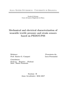 Mechanical and Electrical Characterization of Wearable Textile Pressure and Strain Sensors Based on PEDOT:PSS