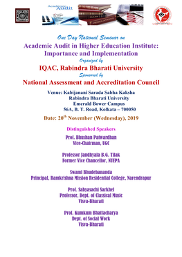 Academic Audit in Higher Education Institute