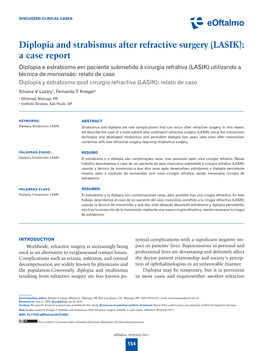 Eoftalmo Diplopia and Strabismus After Refractive Surgery (LASIK): A